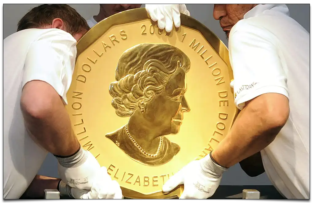 największa złota moneta świata